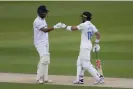  ?? Photograph: Mike Hewitt/ Getty Images ?? Cheteshwar Pujara (left) and Mohammad Rizwan batting together for Sussex at Hove in April.