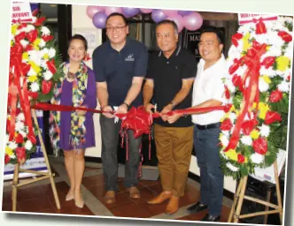  ??  ?? RIBBON Cutting with (l-r): Cherry Faye Banquil
Al-ag,
GM Bryan Sato Lasala, Councilor Wilberto
Al-ag and Dr. Bernie Al-ag