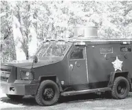  ?? COURTESY HARFORD COUNTY SHERIFF’S OFFICE ?? The Harford County Sheriff’s Office current armored vehicle, built in 2004, is shown. The office recently received approval to buy a new Lenco BearCat armored vehicle for more than $404,000.