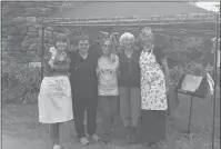  ?? ELLIOT BLINDER ?? AT THE 50TH REUNION of their Vermont commune are, from left, Catherine Blinder, Sue Katz, Ellen Gould, Nina Keller and Anna Gyorgy.