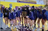  ?? GILMOUR ATHLETICS ?? The Gilmour volleyball team won a Division II regional title on Nov. 7 after it swept Sandusky Perkins in Lexington.
