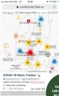  ??  ?? Covidtrack­er.5 Lab.co showcases an online map of cases.