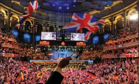  ??  ?? Waving the flag: Typical scene at the Last Night of the Proms