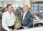  ??  ?? Orbit Remit chief operating officer Johnny Thompson, left, and chief executive Robbie Sampson continue to find ways to expand the Wellington-based global money transfer business.