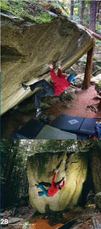  ??  ?? Left: Luke Zimmerman Shelter V13 on
Bottom: Mike Foley on Serpent V10