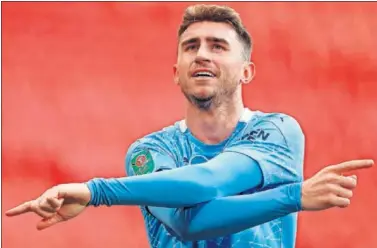  ??  ?? Aymeric Laporte durante un partido con el Manchester City.