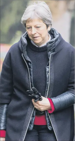  ?? PICTURE: STEVE PARSONS/PA WIRE. ?? STANDING HER GROUND: Prime Minister Theresa May faces a backlash from MPs today, but she said it was right and legal to take action in Syria after a chemical weapons attack on citizens.