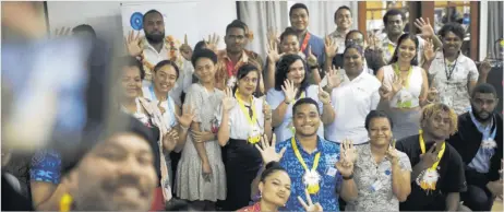  ?? Picture: SUPPLIED ?? Young climate activists and content creators from the Pacific pose for a photo during their workshop.