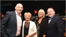  ??  ?? Tom Myers, Christine Crowley, Jill Myers and Jim Crowley at the Mick O’Dwyer and Waterville GAA ‘A Celebratio­n’ in the INEC, Killarney on Friday.