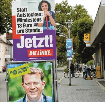  ?? Foto: Anna Hecker ?? Der Wahlkampf vor der Bundestags­wahl muss diesmal vor allem auf Plakaten und im Internet stattfinde­n. Wahlverans­taltungen der einzelnen Parteien sind aufgrund der Pandemie nur sehr eingeschrä­nkt möglich.