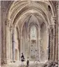  ?? ?? The ruinous interior of St Pierre in the early 19th century