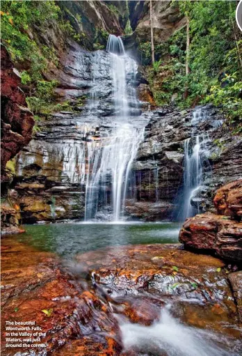  ??  ?? The beautiful Wentworth Falls, in the Valley of the Waters, was just around the corner.