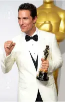  ??  ?? The 2013 Oscar proved Matthew McConaughe­y was a serious dramatic actor.
