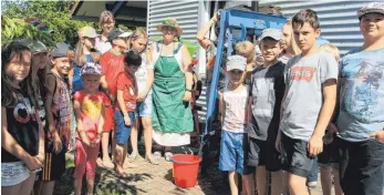  ?? SZ-FOTO: HOG ?? 19 Kinder nahmen an dem Ferienprog­rammpunkt teil.