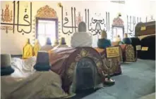  ??  ?? In Konya, central Turkey shows an inside view of the Mevlana Museum, the mausoleum of Mevlana Jalaluddin Rumi, the father of Sufism who lived in the 13th century.