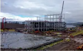  ??  ?? Above: Constructi­on work at the Skye plant, pictured earlier this month