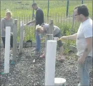  ??  ?? Volunteers hard at work in Waterpoint’s free playground.