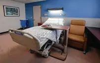  ??  ?? A look at one of the model patient rooms Wednesday during a tour of the New Latino Health Center of Excellence.