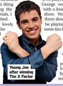  ?? ?? Young Joe after winning The X Factor