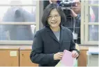  ?? Reuters ?? Tsai Ing-wen wird Präsidenti­n.