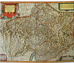  ??  ?? Mapa de los Grisones. Los Grisones, de fe calvinista, controlaba­n La Valtelina, de población católica.
