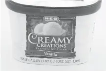  ?? Houston Chronicle file ?? H.E.B. Creamy Creations ice creams are made at a dedicated creamery in San Antonio.