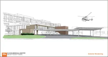  ?? Floyd Medical Center ?? The raised helipad’s location will be on the Floyd Medical Center campus at the North Second Avenue near the hospital’s emergency room.