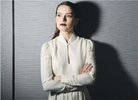  ??  ?? British actor Daisy Ridley returns to the Star Wars saga in The Last Jedi, in theatres now.