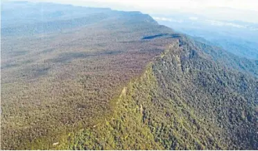  ?? ?? ‘Lost world’: an aerial view showing part of the Maliau Basin Conservati­on area in sabah.