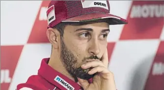  ?? FOTO: GETTY ?? Andrea Dovizioso El piloto de Forli quiere que esta vez su liderato dure más de un Gran Premio