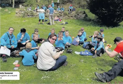  ??  ?? Scouts honour Youngsters at a recent event
