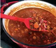  ?? Tribune News Service ?? ■ Stone Soup is an easy soup to make meat free if you are vegetarian. It is also a perfect base for adding chicken, smoked sausage or andouille.