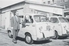  ?? ?? Conservati­ve MP for Hexham Rupert Speir tries out one of London’s first minicabs, introduced on this day in 1961