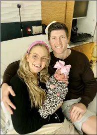  ?? (Special to the Democrat-Gazette) ?? Mary Kate and Nathan Kemp welcomed daughter Mary Charlotte — Charlie — in October 2023. They married in 2019, but they have been together since 11th grade.