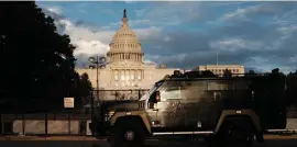  ?? Getty Images ?? ZERO TOLERANCE: The U.S. Capitol stands as security is heightened a day before a rally by supporters of those arrested following the Jan. 6 attack.