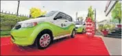  ?? MINT/FILE ?? India’s first multimodal EV project was inaugurate­d last week in Nagpur along with an electric charging station by Ola