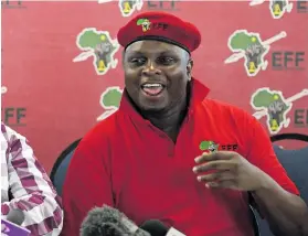  ?? /Gallo Images ?? EFF deputy president Floyd Shivambu says coalition politics have failed, but says party is willing to consider tie-up with ANC.