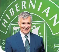  ??  ?? New Hibernian chairman, Ron Gordon