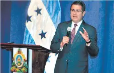  ??  ?? El presidente Juan Orlando Hernández destacó la estabilida­d alcanzada, pese a que estamos en un año electoral.
