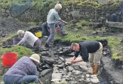  ??  ?? Volunteers helped archaeolog­ists learn more about the cathedral on Lismore.