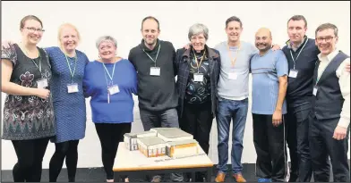  ??  ?? ■ Loughborou­gh’s Arc Community Hub, has officially opened.
Pictured is the Grange Park Centre Charity committee with the special cake made for the occasion.