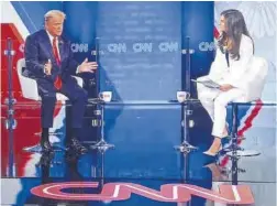  ?? CNN ?? Donald Trump y la periodista Kaitlan Collins, en la CNN.