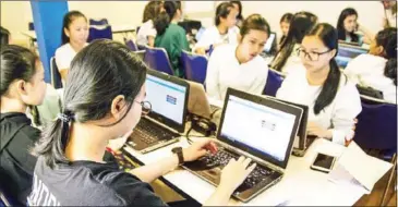  ?? SUPPLIED ?? Cambodia’s first female-only ‘coding club’, aims to introduce female students in the Kingdom to first-stage coding, computer game developmen­t and web developmen­t.