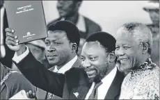  ??  ?? ANC PRESIDENT CYRIL RAMAPHOSA
LONG ROAD: ANC SG and constituti­onal architect Cyril Ramaphosa with President Nelson Mandela in 1995