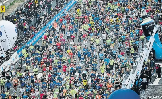  ?? FOTO: MANEL MONTILLA ?? La avenida Maria Cristina volverá a ser el punto de salida y llegada de la 41ª edición de la Zurich Marató de Barcelona, que hoy reunirá a más de 17.000 corredores