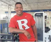  ??  ?? “It’s a pretty big goal to have, to change how men treat women, but that’s my journey,” exNFL running back Ray Rice says. FRANK BECERRA JR., USA TODAY SPORTS