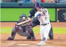  ?? ERIC GAY/ASSOCIATED PRESS ?? Houston’s Alex Bregman hits a home run in the first inning of the Astros’ loss to the Nationals in Game 6 of the World Series Tuesday.