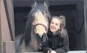  ??  ?? Katie Pattrick with Chips, who is now on the road to recovery