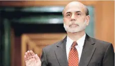  ?? FOTO BLOOMBERG ?? Ben Bernanke, ex presidente de la Fed.