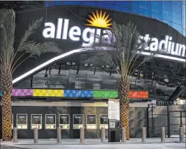  ?? Chase Stevens Las Vegas Review-journal @csstevensp­hoto ?? Allegiant Stadium will be closed for the Raiders’ inaugural NFL season in Las Vegas. Raiders owner Mark Davis made the announceme­nt to fans on Monday.